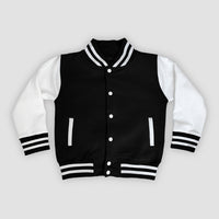 Born Cool - Kids Black Varsity Jacket | Sequin Tiger