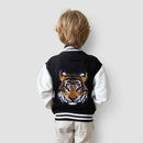 Born Cool - Kids Black Varsity Jacket | Sequin Tiger