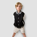 Born Cool - Kids Black Varsity Jacket | Sequin Tiger