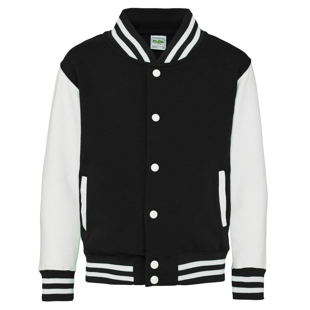 Born Cool - Kids Black Varsity Jacket | Sequin Tiger